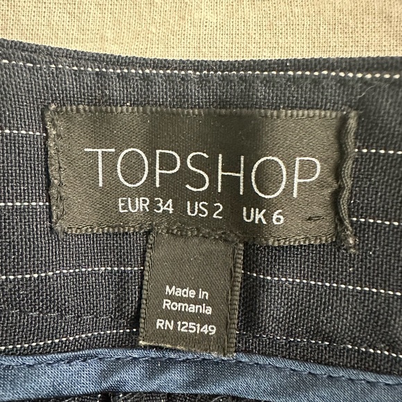 Topshop Pinstripe Dress Pants - Picture 3 of 5